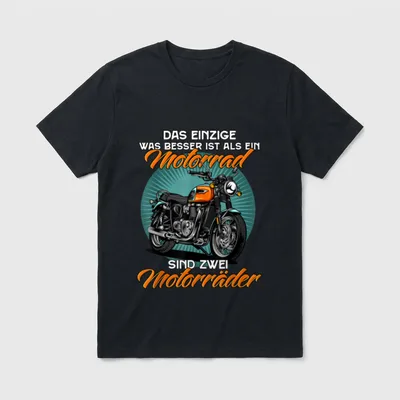 Lustige Sprüche Biker Motorradfahren T-Shirt – Klassisches T-Shirt in Schwarz