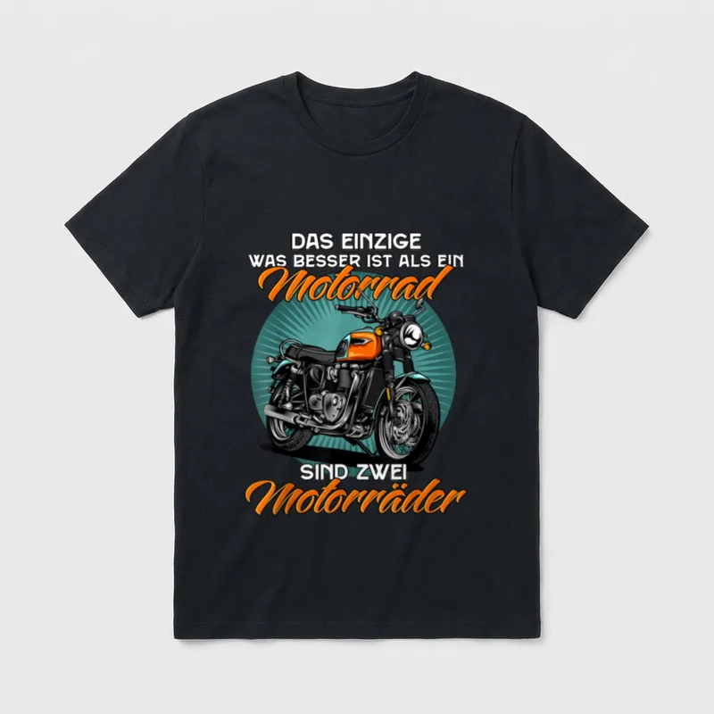 Lustige Sprüche Biker Motorradfahren T-Shirt – Klassisches T-Shirt in Schwarz