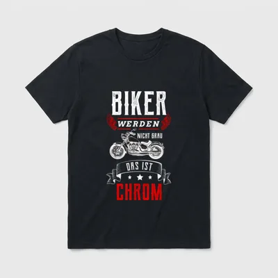 Motorrad Motiv Cooler Motorradfahrer T-Shirt – Klassisches T-Shirt in Schwarz