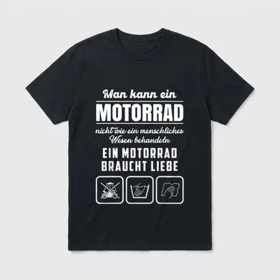 Lustiger Motorrad Spruch Motorrad & Auto T-Shirt – Klassisches T-Shirt in Schwarz