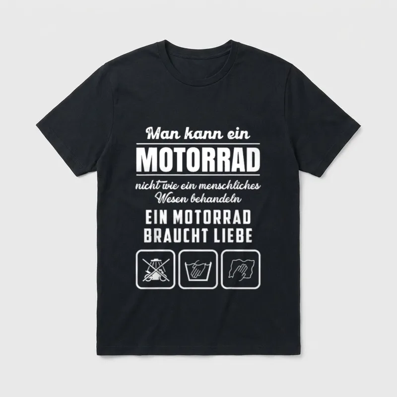 Lustiger Motorrad Spruch Motorrad & Auto T-Shirt – Klassisches T-Shirt in Schwarz