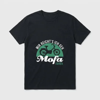 Mofa Mokick Moped Zweitakter T-Shirt – Klassisches T-Shirt in Schwarz