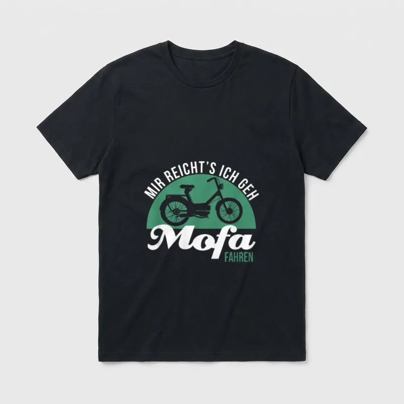 Mofa Mokick Moped Zweitakter T-Shirt – Klassisches T-Shirt in Schwarz