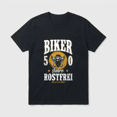 50. Geburtstag Biker Motorrad T-Shirt – Klassisches T-Shirt in Schwarz