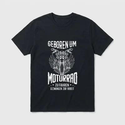 Motorrad Motiv Cooler Motorradfahrer Männer T-Shirt – Klassisches T-Shirt in Schwarz