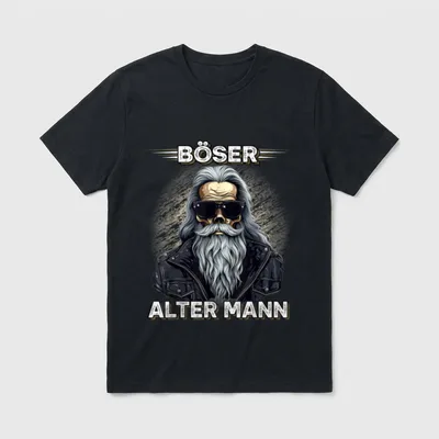 Böser alter Mann T-Shirt – Klassisches T-Shirt in Schwarz
