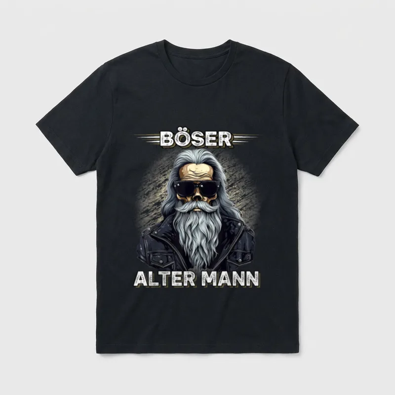 Böser alter Mann T-Shirt – Klassisches T-Shirt in Schwarz