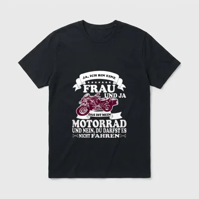 Motorrad Biker Spruch Bikerin Motorrad & Auto T-Shirt – Klassisches T-Shirt in Schwarz