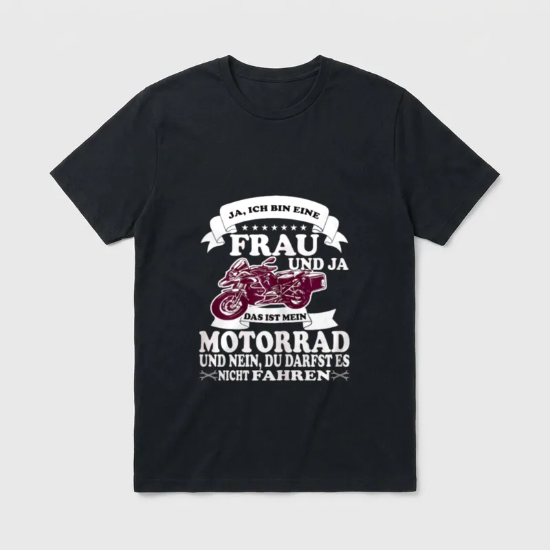Motorrad Biker Spruch Bikerin Motorrad & Auto T-Shirt – Klassisches T-Shirt in Schwarz