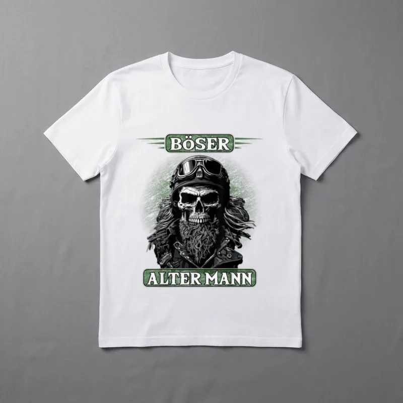 Böser alter Mann mit Bart T-Shirt – Klassisches T-Shirt in Schwarz