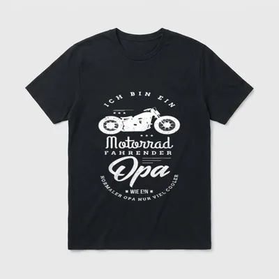 Motorrad Motiv Cooler Motorradfahrer Motorrad & Auto T-Shirt – Klassisches T-Shirt in Schwarz