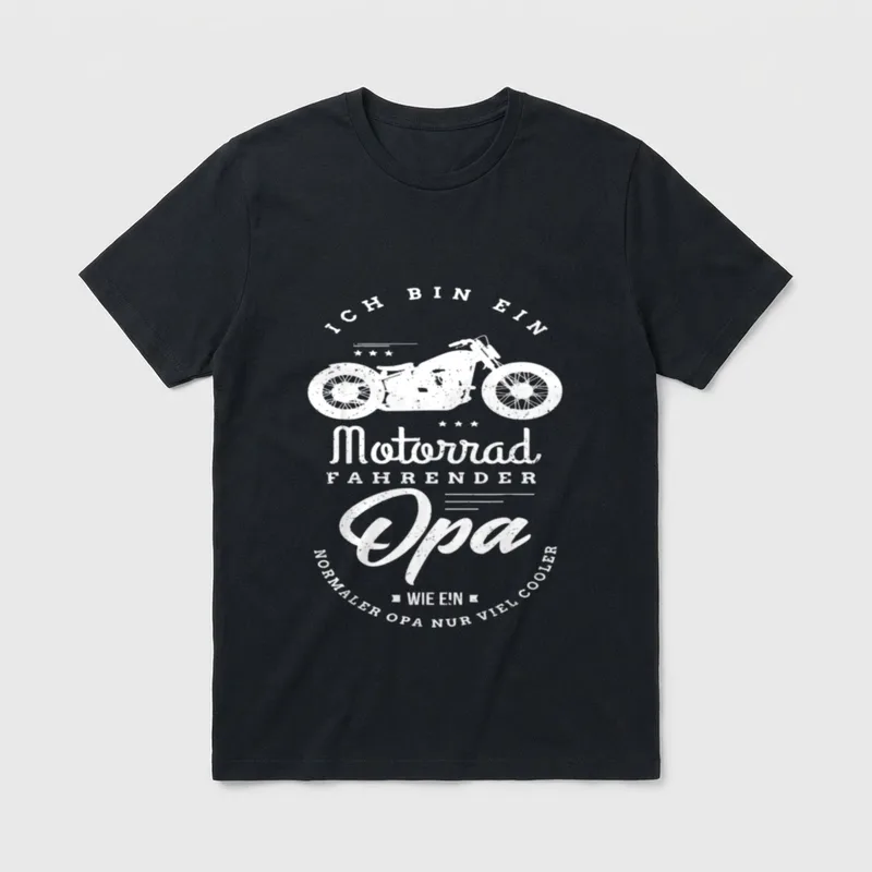 Motorrad Motiv Cooler Motorradfahrer Motorrad & Auto T-Shirt – Klassisches T-Shirt in Schwarz