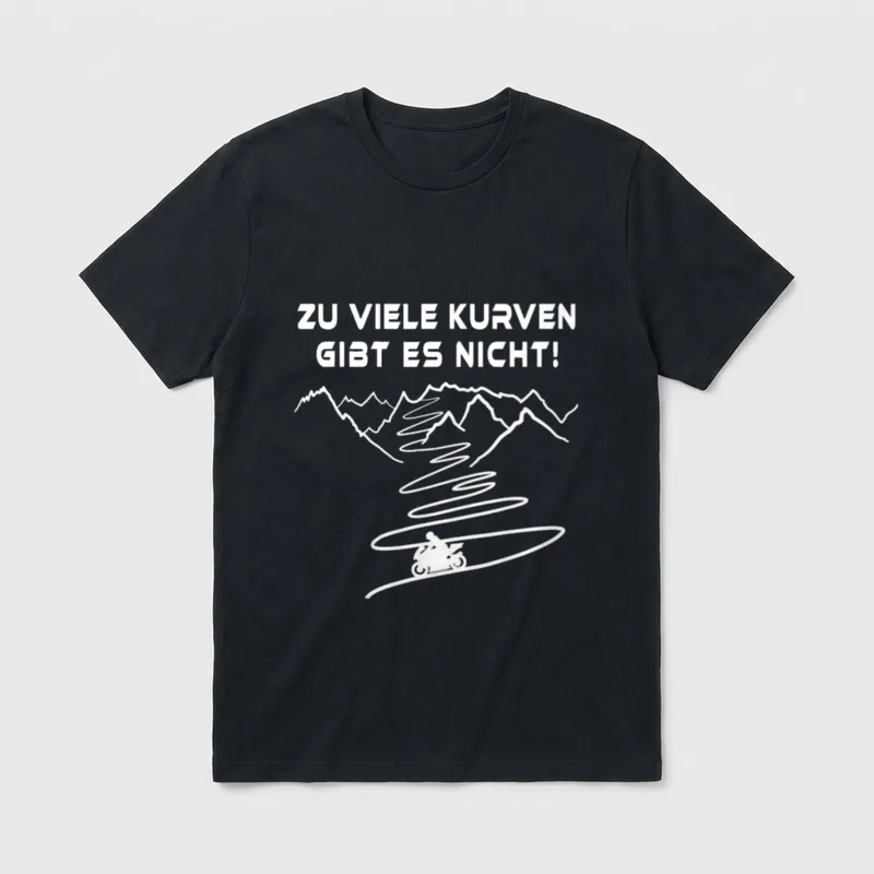 Zu viele Kurven gibt T-Shirt – Klassisches T-Shirt in Schwarz