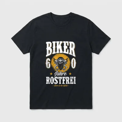 60. Geburtstag Biker Motorrad Mann lustig T-Shirt – Klassisches T-Shirt in Schwarz