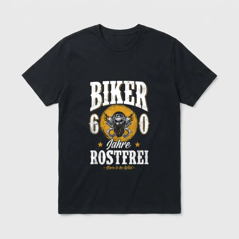 60. Geburtstag Biker Motorrad Mann lustig T-Shirt – Klassisches T-Shirt in Schwarz