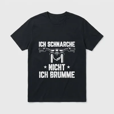 Lustiger Schnarch Motorrad Spruch T-Shirt – Klassisches T-Shirt in Schwarz