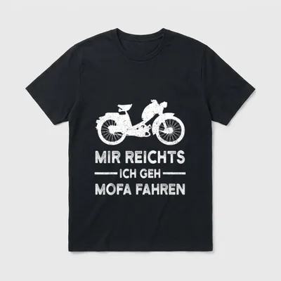 Mofa Moped Roller Motorrad T-Shirt – Klassisches T-Shirt in Schwarz