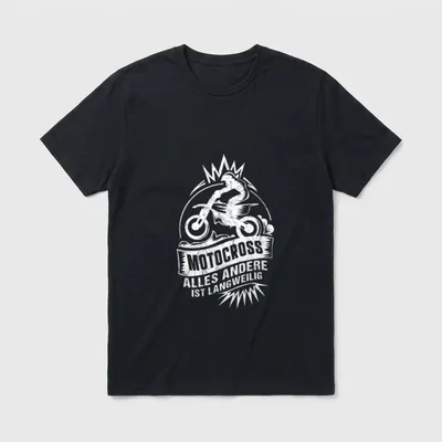 Motocross Fahrer Biker Supermoto T-Shirt – Klassisches T-Shirt in Schwarz