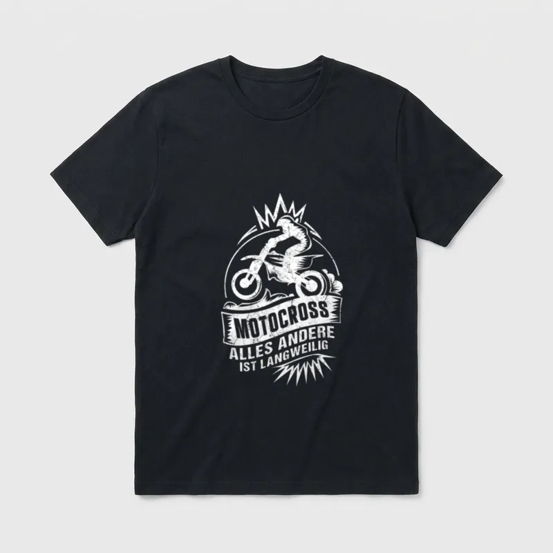 Motocross Fahrer Biker Supermoto T-Shirt – Klassisches T-Shirt in Schwarz