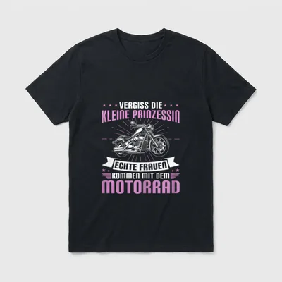 Motorradfahrer Sprüche Echte Frauen T-Shirt – Klassisches T-Shirt in Schwarz
