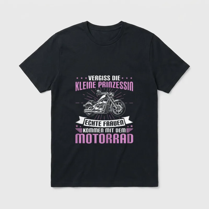 Motorradfahrer Sprüche Echte Frauen T-Shirt – Klassisches T-Shirt in Schwarz