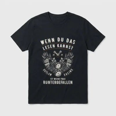 Biker Spruch Motorrad Motorradfahrer T-Shirt – Klassisches T-Shirt in Schwarz