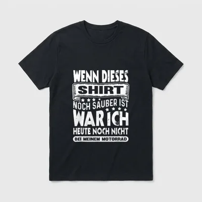 Motorrad Sprüche Biker Lustiges T-Shirt – Klassisches T-Shirt in Schwarz