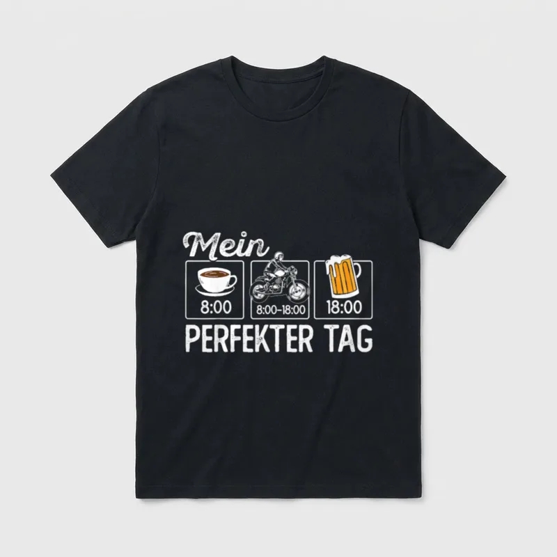 Lustiges Motorrad Fahrer Biker T-Shirt – Klassisches T-Shirt in Schwarz