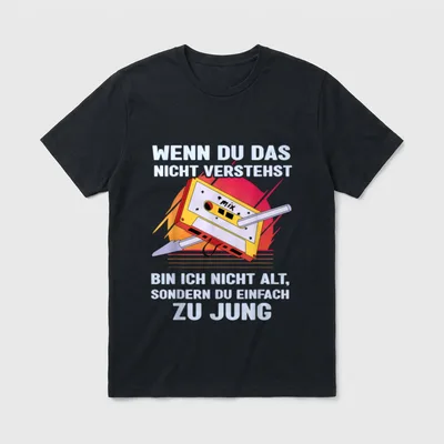 Lustiger Spruch Bandsalat 80er 90er T-Shirt – Klassisches T-Shirt in Schwarz