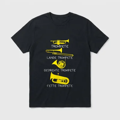 Arten von Trompeten Trompete T-Shirt – Klassisches T-Shirt in Schwarz