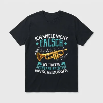 Ich spiele nicht falsch T-Shirt – Klassisches T-Shirt in Schwarz