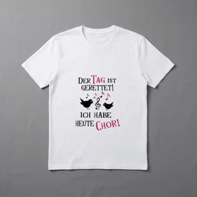 Chor Singen Musik Noten T-Shirt – Klassisches T-Shirt in Schwarz