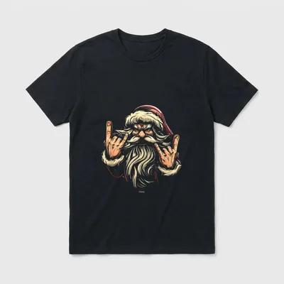 LUSTIGES WEIHNACHTSMANN LIEBT HARD T-Shirt – Klassisches T-Shirt in Schwarz