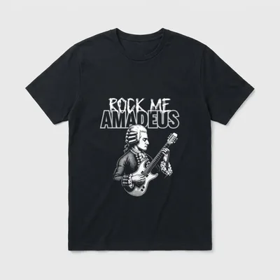 Rock Me Wolfgang Amadeus T-Shirt – Klassisches T-Shirt in Schwarz
