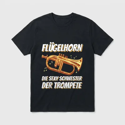 Lustiger Flügelhorn Spruch Flügelhornspieler T-Shirt – Klassisches T-Shirt in Schwarz