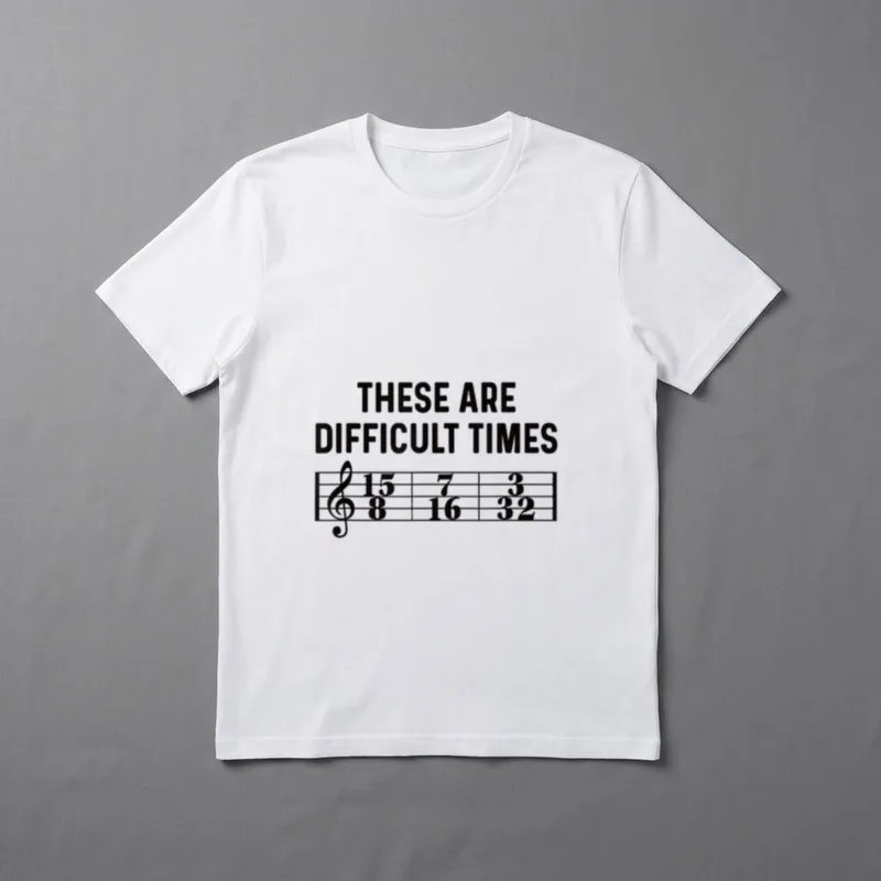 These Are Difficult Times T-Shirt – Klassisches T-Shirt in Schwarz