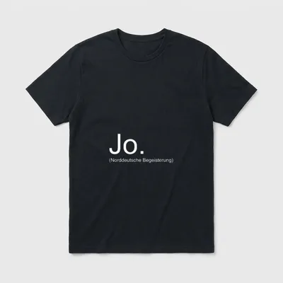 JO. Norddeutsche Begeisterung Meer T-Shirt – Klassisches T-Shirt in Schwarz