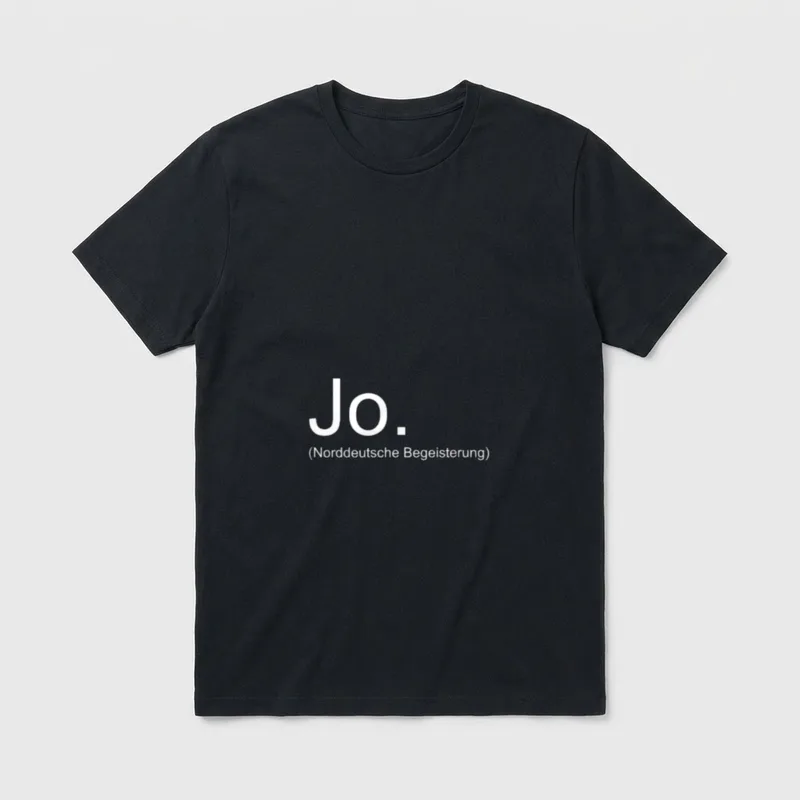 JO. Norddeutsche Begeisterung Meer T-Shirt – Klassisches T-Shirt in Schwarz