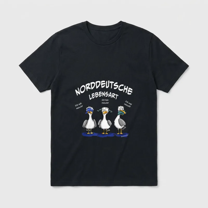 Fusselviecher Norddeutsche Lebensart. lustige T-Shirt – Klassisches T-Shirt in Schwarz