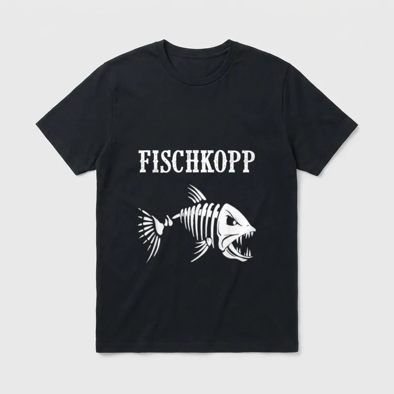 Norddeutsch Fischkopp Witz Norddeutschland T-Shirt – Klassisches T-Shirt in Schwarz