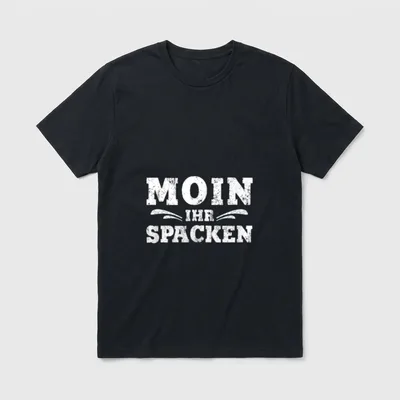 Moin Ihr Spacken witziges Norddeutsches T-Shirt – Klassisches T-Shirt in Schwarz