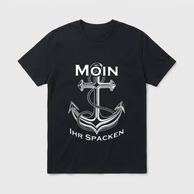 Norden Anker Plattdeutsch Spruch Sabbel T-Shirt – Klassisches T-Shirt in Schwarz