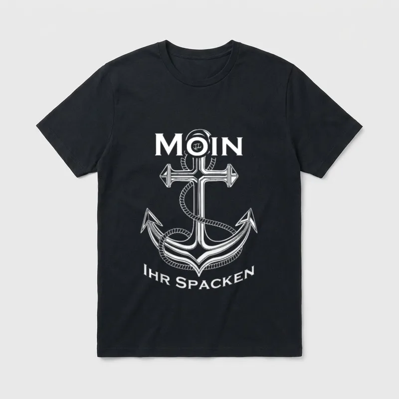 Norden Anker Plattdeutsch Spruch Sabbel T-Shirt – Klassisches T-Shirt in Schwarz