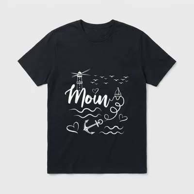 Moin Lustiges Norddeutschland Nordsee T-Shirt – Klassisches T-Shirt in Schwarz