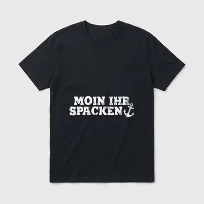 Moin Ihr Spacken witziges Norddeutsch & Plattdeutsch T-Shirt – Klassisches T-Shirt in Schwarz