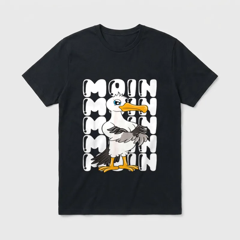 Norddeutscher Humor Möwe Norddeutsch T-Shirt – Klassisches T-Shirt in Schwarz