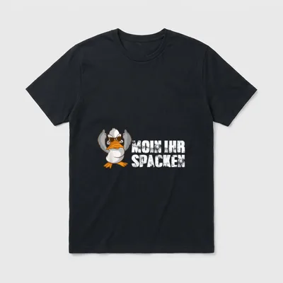 Norddeutscher Moin ihr Spacken T-Shirt – Klassisches T-Shirt in Schwarz