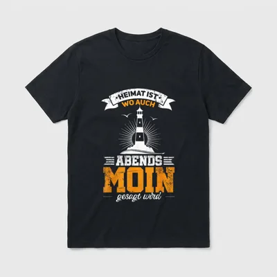 Heimat ist wo man T-Shirt – Klassisches T-Shirt in Schwarz