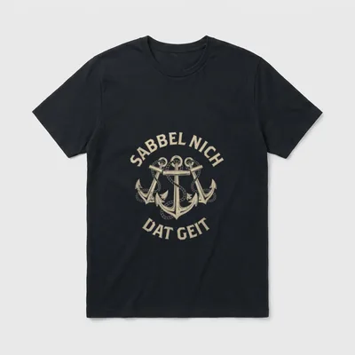 Plattdeutsche Sprüche Sabbel Nich T-Shirt – Klassisches T-Shirt in Schwarz
