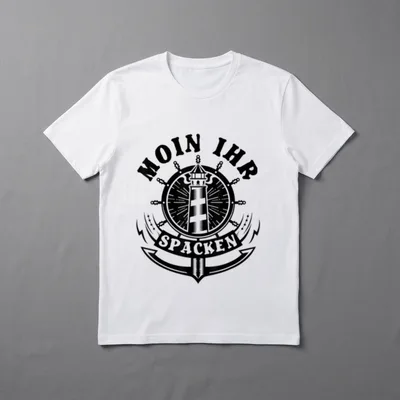Moin Ihr Spacken Norden Anker T-Shirt – Klassisches T-Shirt in Schwarz